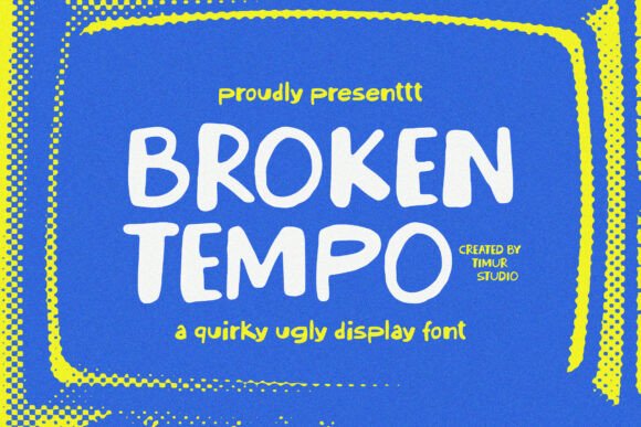 Broken Tempo Font for Creative Projects