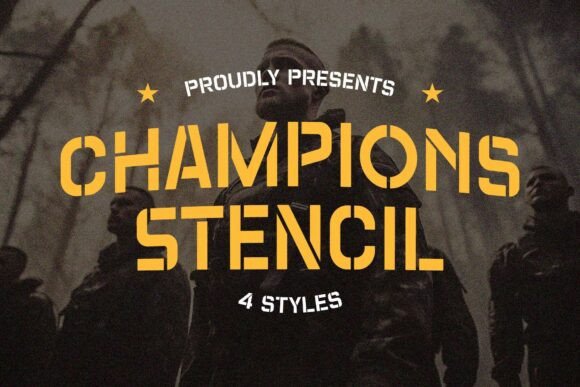 Champions Stencil Font