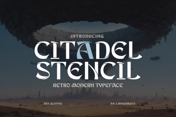 Citadel Stencil: Bold and Retro-Futuristic