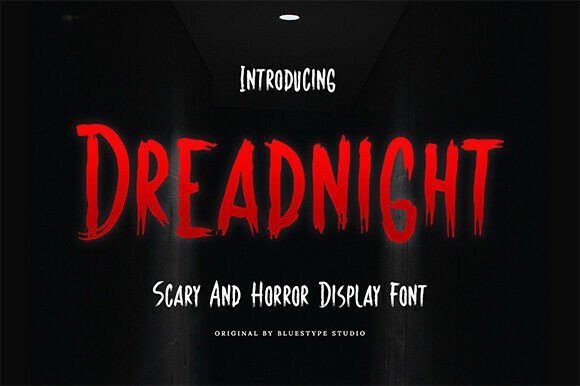 Dreadnight: A Horror Display Font for Halloween Branding