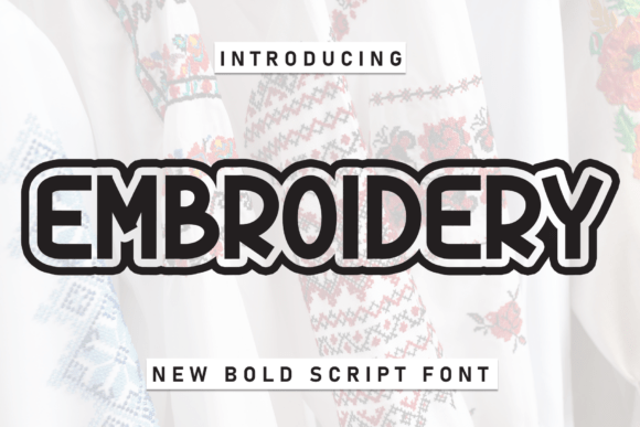 Embroidery Font for Bold Branding