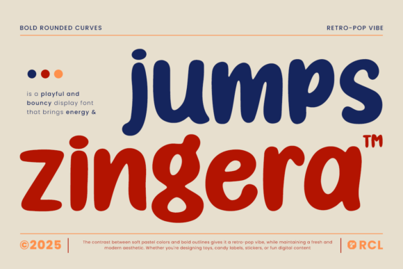 Jump Zingera Font for Web Design