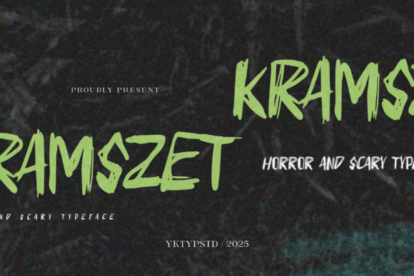 Kramszet: A Horror Display Font for Bold Campaigns