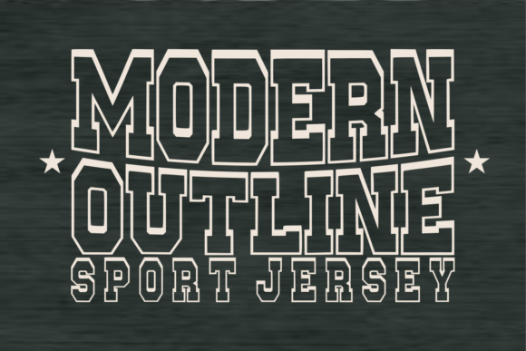 Modern Outline Font for Crafters, Labels, and Athletic-Themed Products