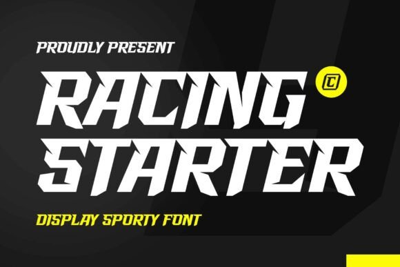 Racing Starter Font: Bold Display Typeface for Modern Design
