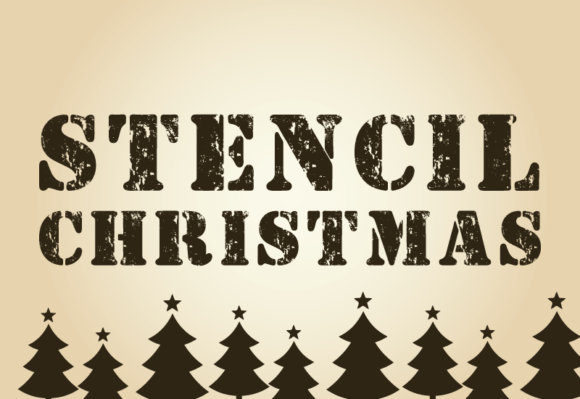 Stencil Christmas: A Grunge-Style Display Font for Festive Branding