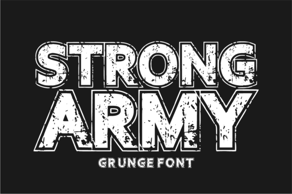 Strong Army Font for Handmade Labels and Shop Branding