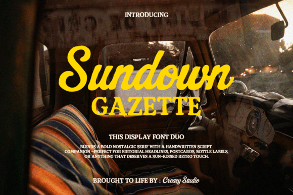 Sundown Gazette Duo Font for Bold Campaigns
