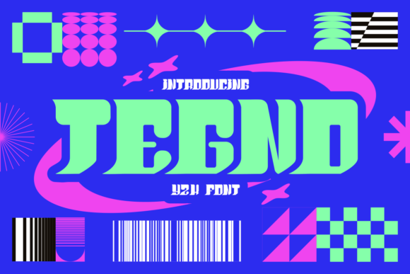 Tegno: A Bold Y2K Display Font for Crafters and Small Shop Owners