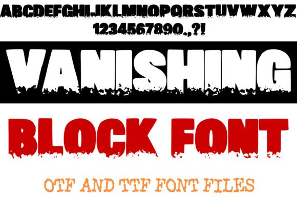 Vanishing Block: A Bold Display Font for Digital Decay