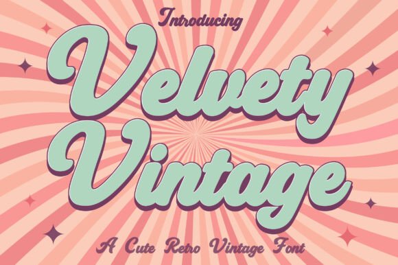 Velvety Vintage: A Retro Display Font for Warm Branding