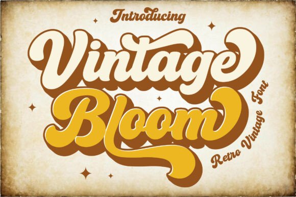 Vintage Bloom Font for Handmade Product Branding
